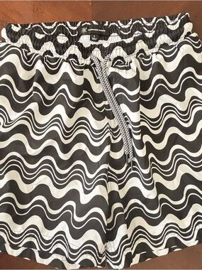 Men INC International Concepts swimming trunks Graphic Elastic Waist size S